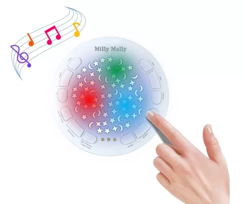Plüss szundibarát maci projektorral Milly Mally Bear pink