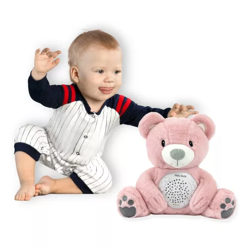 Plüss szundibarát maci projektorral Milly Mally Bear pink