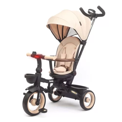 Luxus gyerek tricikli világítással Milly Mally Twinkle beige