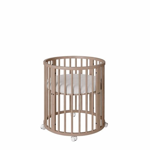 Gyermek növekedő 3-az-1-ben ovális kiságy + matrac New Baby kasmír színű