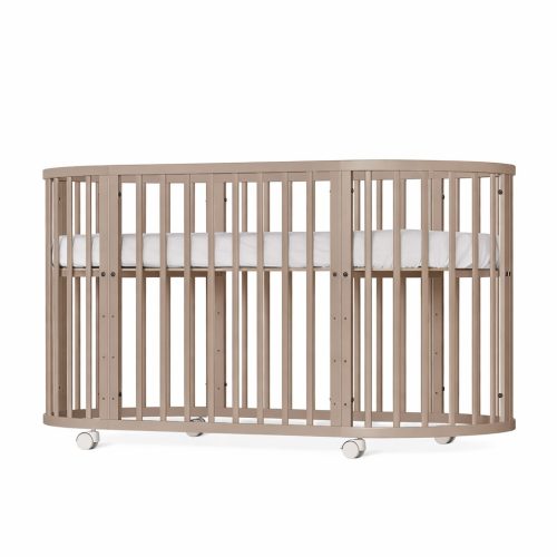 Gyermek növekedő 3-az-1-ben ovális kiságy + matrac New Baby kasmír színű