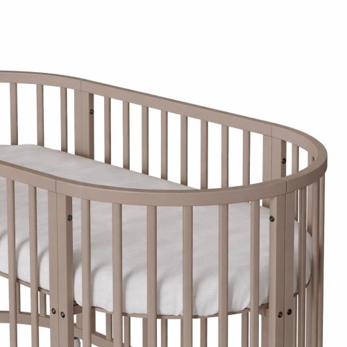 Gyermek növekedő 3-az-1-ben ovális kiságy + matrac New Baby kasmír színű