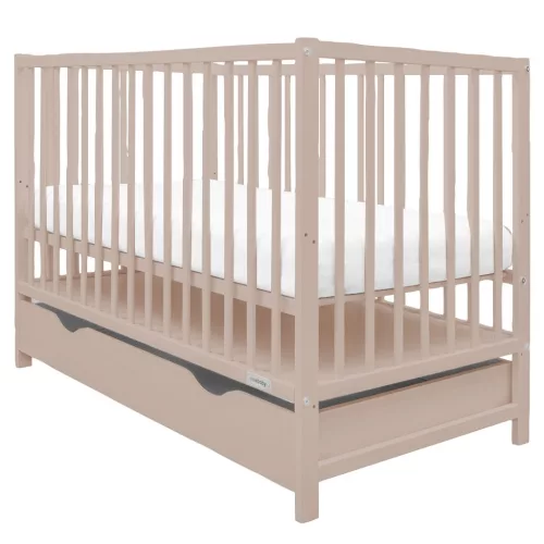 Gyerek kiságy fiókkal New Baby BASIC kasmír színű