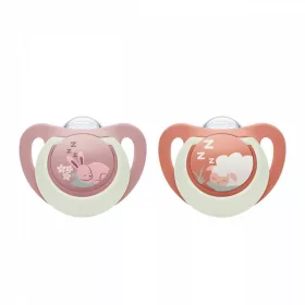 Baba cumi  NUK First Choice Night 6-18m 2 db Bunny/Sheep