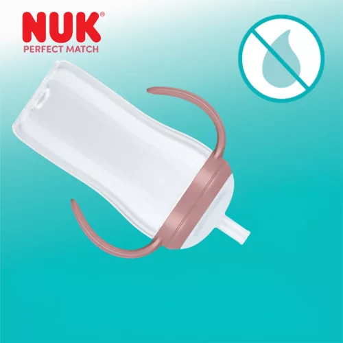 NUK Perfect Match tanuló cumisüveg szívószállal BEAR 260 ml