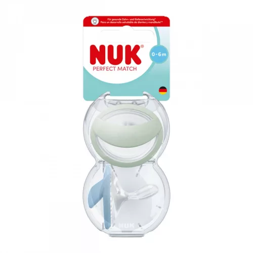 Baba cumi  NUK Perfect Match 0-6m 2 db green/blue