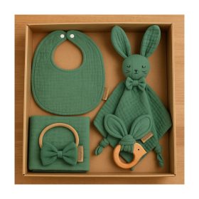 Muszlin ajándékszett babáknak New Baby zöld