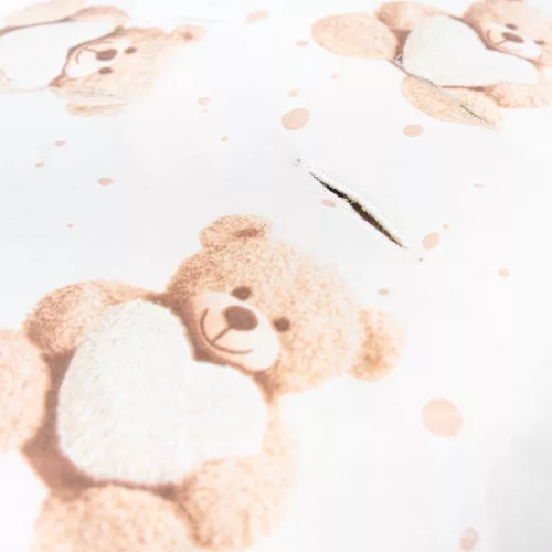 Bélelt babatakaró, pólya autós hordozóba New Baby Love Teddy Bear beige
