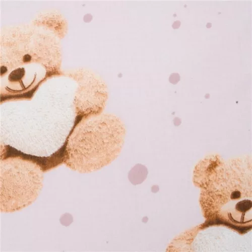 Rácsvédő kiságyba New Baby Love Teddy Bear pink