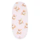 Pamut babakocsihoz való lepedő pamut New Baby Love Teddy Bear pink 35x75 cm