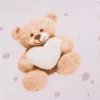 Pamut babakocsihoz való lepedő pamut New Baby Love Teddy Bear pink 35x75 cm