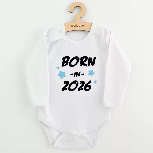 Gyermekek body nyomtatással New Baby BORN IN 2026 blue