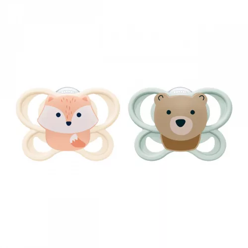 Baba cumi  NUK Perfect Match Air FOX/BEAR 0-2m 2db box