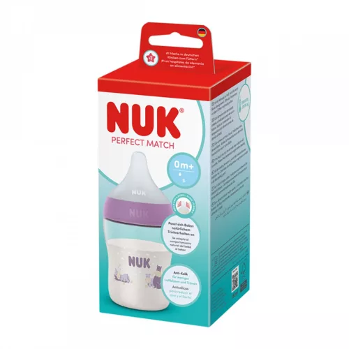 Baba cumisüveg NUK Perfect Match Temperature Control 150 ml Hippo