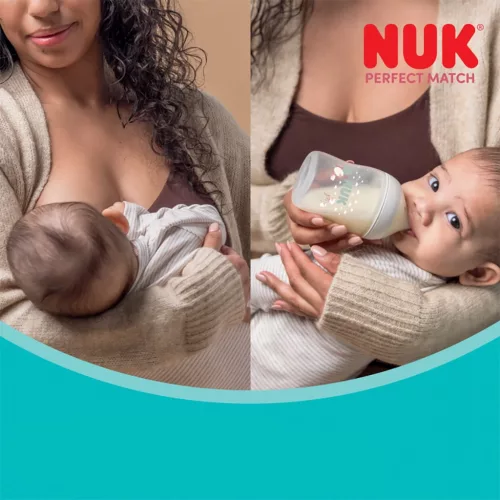 Baba cumisüveg NUK Perfect Match Temperature Control 150 ml Hippo
