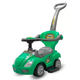   Bébitaxi tolókarral 3az1-ben Baby Mix Mega Car zöld (Sérült csomagolás)