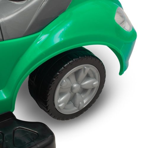 Bébitaxi tolókarral 3az1-ben Baby Mix Mega Car zöld (Sérült csomagolás)