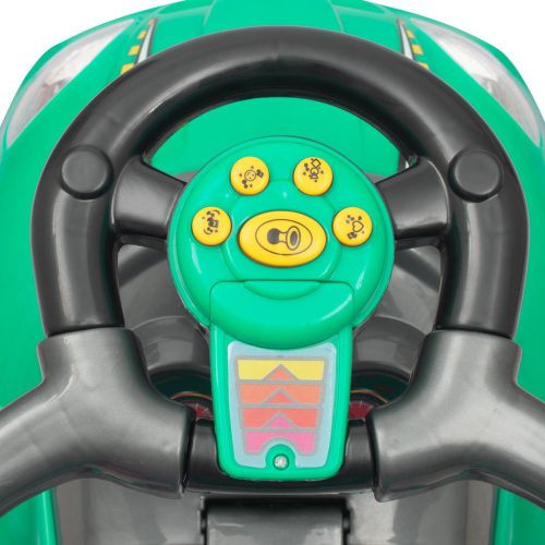 Bébitaxi tolókarral 3az1-ben Baby Mix Mega Car zöld (Sérült csomagolás)