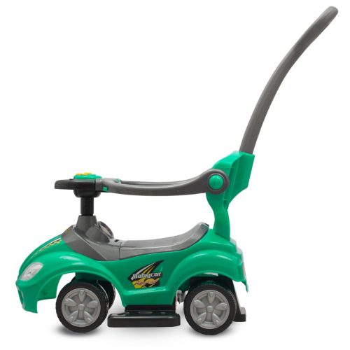 Bébitaxi tolókarral 3az1-ben Baby Mix Mega Car zöld (Sérült csomagolás)