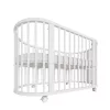 Gyermek növekedő 3-az-1-ben ovális kiságy + matrac New Baby fehér