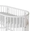 Gyermek növekedő 3-az-1-ben ovális kiságy + matrac New Baby fehér