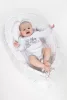 Luxus babafészek párnával és paplannal New Baby Minkyből Szívecske fehér