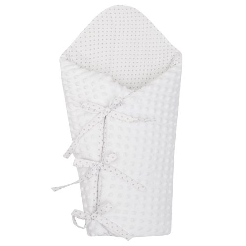 Luxus megkötős pólya Minka New Baby fehér 75x75 cm