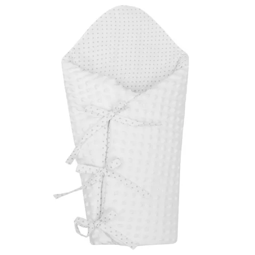 Luxus megkötős pólya Minka New Baby fehér 75x75 cm