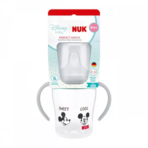 NUK Perfect Match tanuló cumisüveg DISNEY Minnie, grey 150 ml