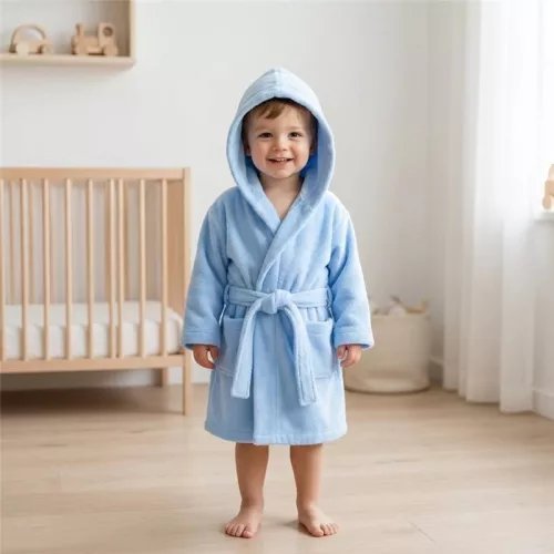 Gyerek frottír fürdőköpeny New Baby blue