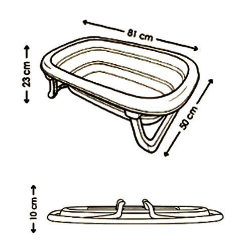 Összecsukható műanyag babakád Tega Baby beige