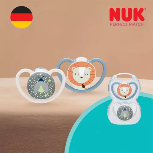 Baba cumi  NUK Perfect Match Air Night FIREFLY/LION 6-18m 2db