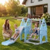 Gyerek csúszda hintával 3 az 1-ben baby blue