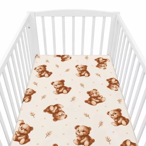 Pamut kiságyba való lepedő pamut New Baby Sweet baby bears 120x60 cm