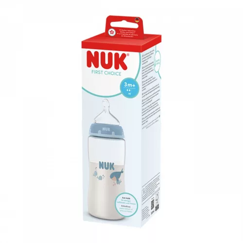 Baba cumisüveg NUK First Choice Temperature Control 300 ml Whale