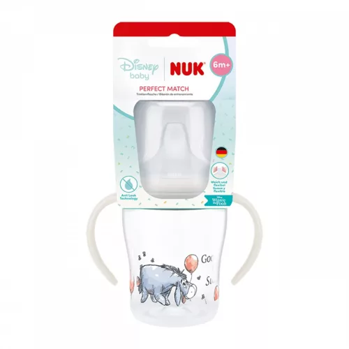 NUK Perfect Match tanuló cumisüveg DISNEY Micimackó szamár 150 ml