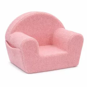 Gyermek fotel oldalsó zsebbel New Baby Teddy pink