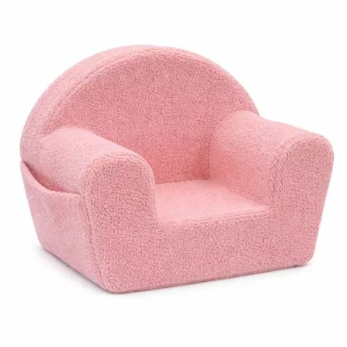 Gyermek fotel oldalsó zsebbel New Baby Teddy pink