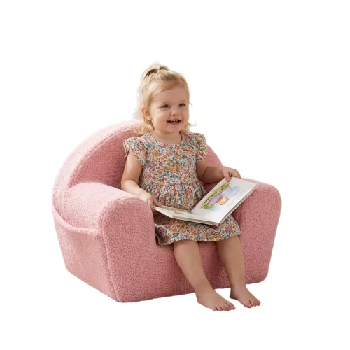 Gyermek fotel oldalsó zsebbel New Baby Teddy pink