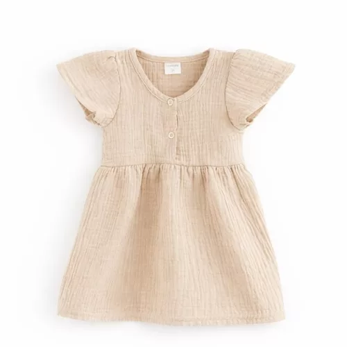 Baba muszlin ruha New Baby beige