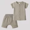 Baba muszlin ing rövidnadrággal New Baby linen