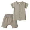 Baba muszlin ing rövidnadrággal New Baby linen