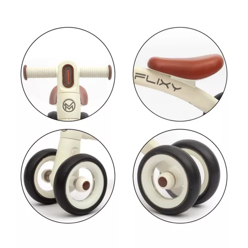 FLIXY futóbicikli LED világítással Milly Mally– cream