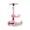 FUZZY háromkerekű üléses-scooter egyensúlyozó roller gyerekeknek pink