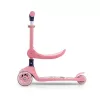 FUZZY háromkerekű üléses-scooter egyensúlyozó roller gyerekeknek pink