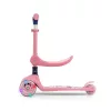 FUZZY háromkerekű üléses-scooter egyensúlyozó roller gyerekeknek pink