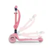 FUZZY háromkerekű üléses-scooter egyensúlyozó roller gyerekeknek pink