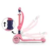 FUZZY háromkerekű üléses-scooter egyensúlyozó roller gyerekeknek pink