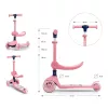 FUZZY háromkerekű üléses-scooter egyensúlyozó roller gyerekeknek pink