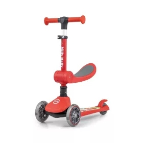   FUZZY háromkerekű üléses-scooter egyensúlyozó roller gyerekeknek red